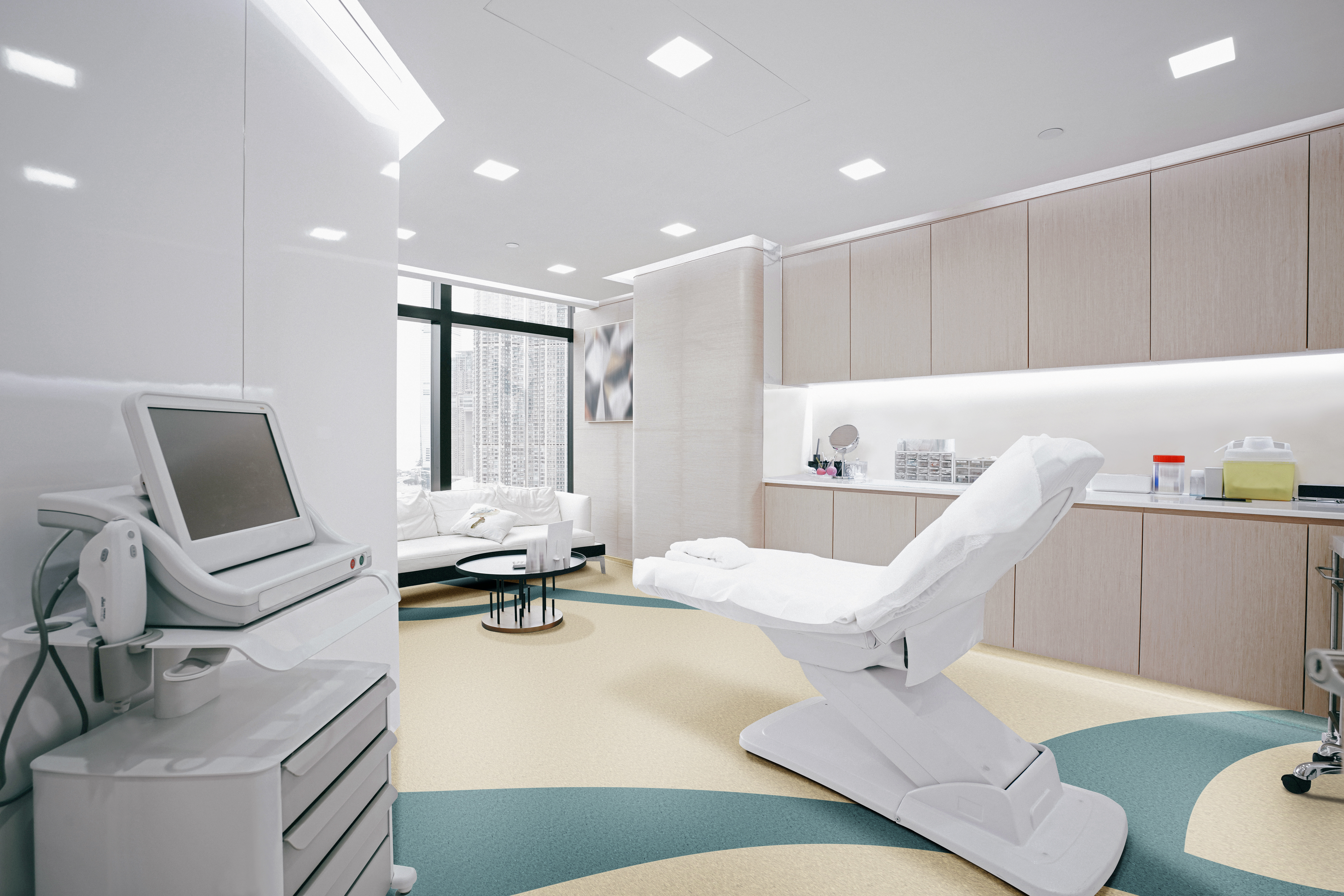 piso hospitalario, línea iQ Granit